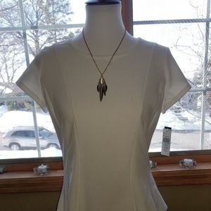 Brand new white peplum blouse